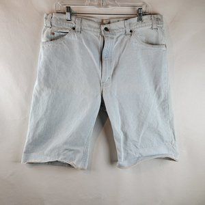 Levis Shorts Mens 38 Blue Denim Jeans Vintage Orange Tab Made in USA Dad Relaxed